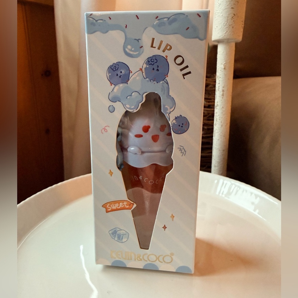 Kevin & Coco Ice Cream Lip Oil with Charm Child or Adult Gift - NEW